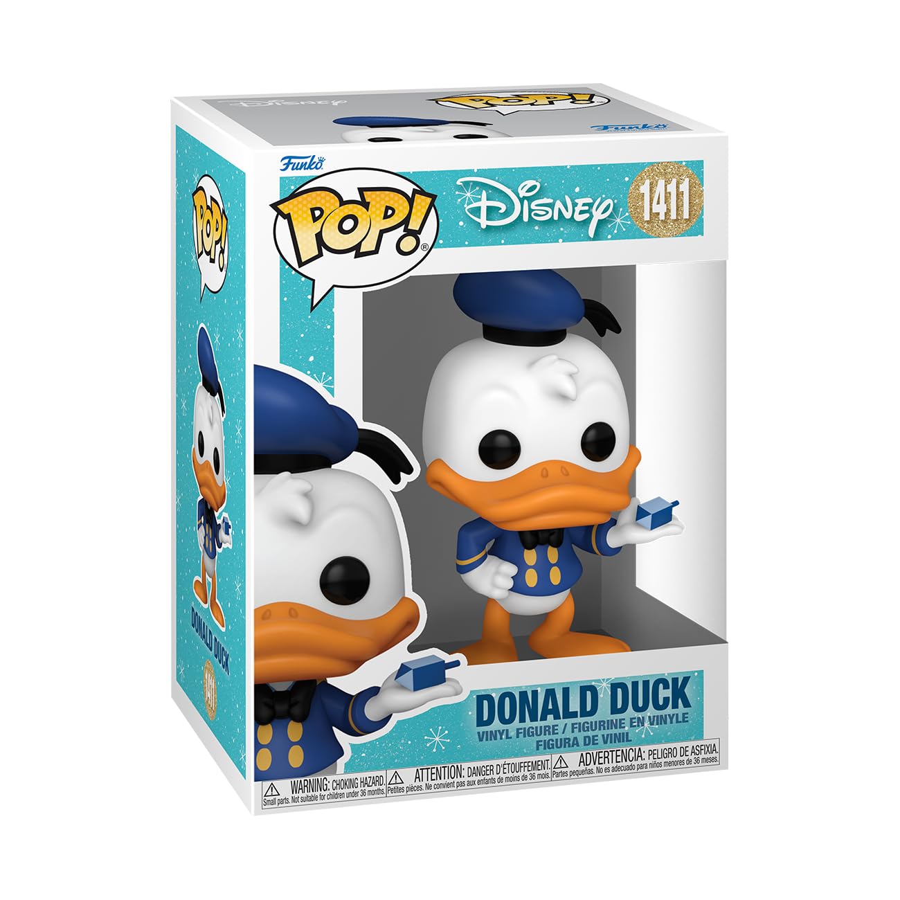 Funko Pop! Disney: Holiday - Hanukkah Donald Duck - Collectable Vinyl Figure - Gift Idea - Official Merchandise - Toys for Kids & Adults - Movies Fans - Model Figure for Collectors and Display