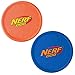 Nerf Dog Nylon Flyer Dog Toy, Frisbee, Lightweight, Durable and Water Resistant, Great for Beach and Pool, 9 inch diameter, for Medium/Large Breeds, 2 pack assorted