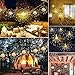 FOOING 6 Pack Firework Lights Led Copper Wire String Lights 8 Modes Battery Operated Fairy Lights with Remote,Wedding Decorative Hanging Light for Party Patio (Warm White)