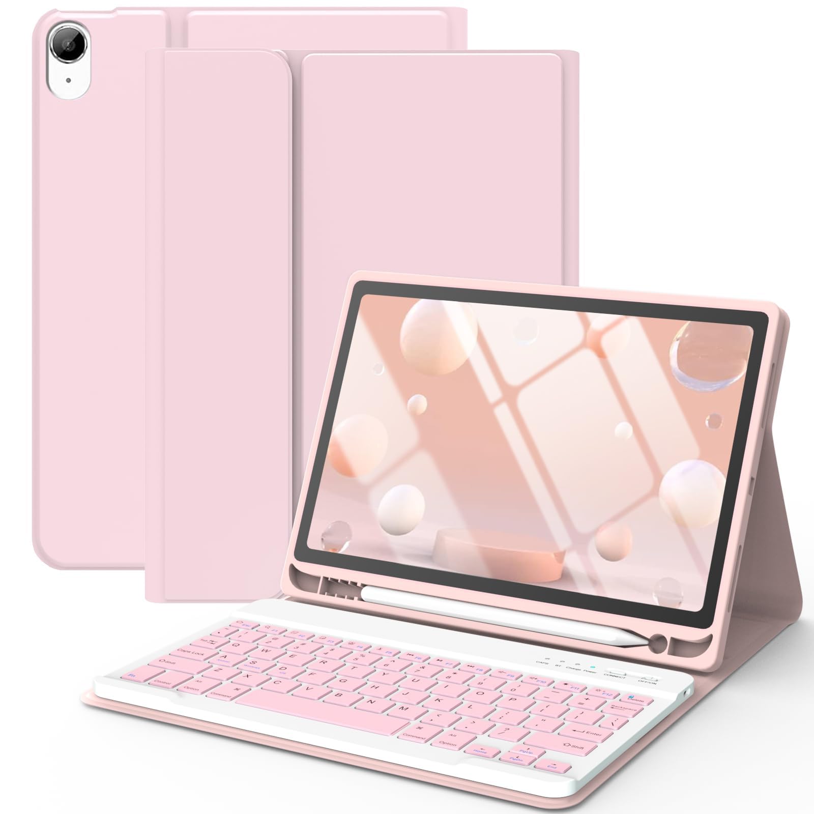 Photo 1 of Keyboard Case for iPad Air 11-inch M3/M2/Air 5th/ 4th Generation- Detachable Bluetooth Keyboard Case with Pencil Holder - Flip Stand Cover for iPad Air 11"(2025&2024) /Air 5 2022/Air 4 2020/Pro 11 1st