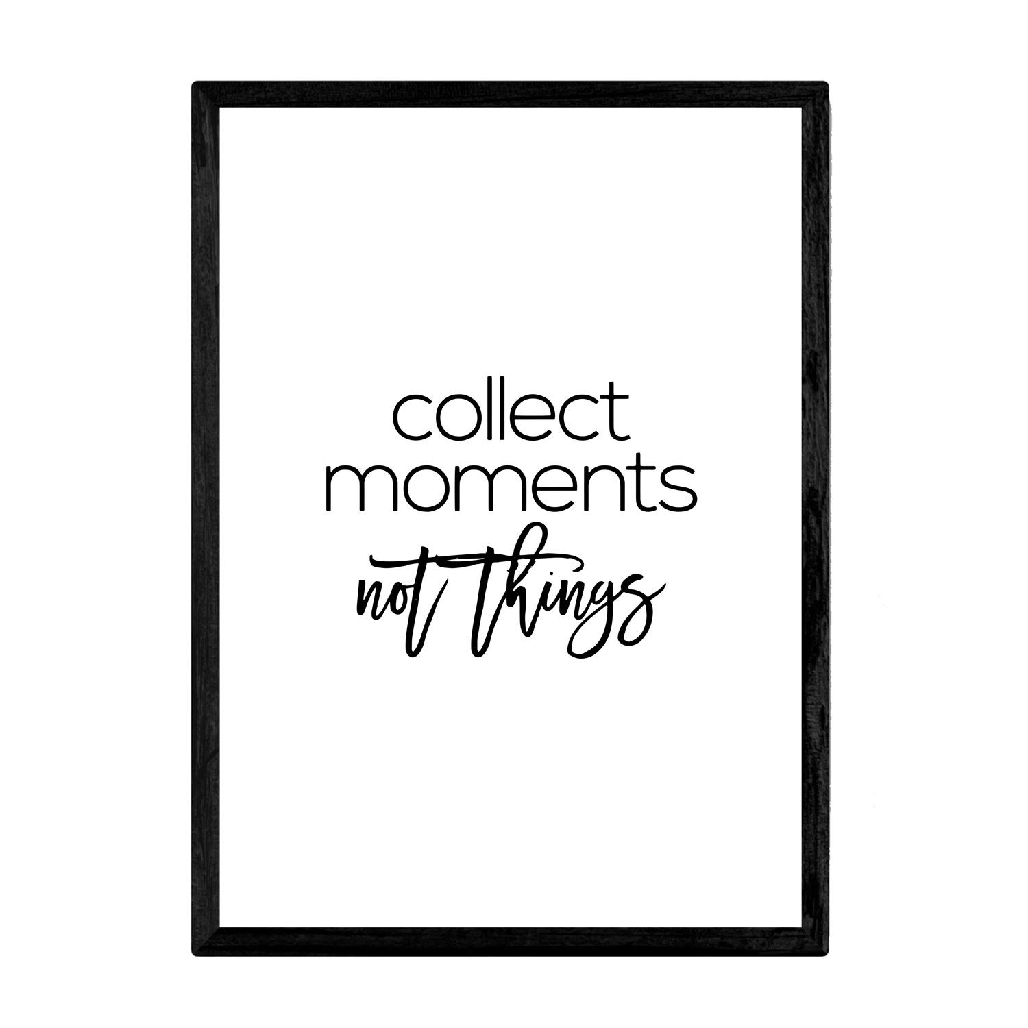 Nacnic Poster with inspirational phrase. Decor sheet 'Save moments' with motivational phrases and full of energy. A4 size