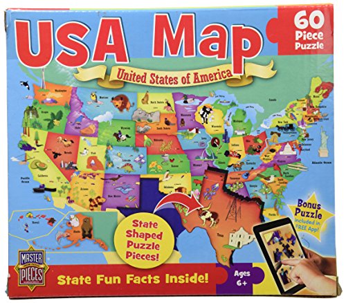 MasterPieces USA Map Jigsaw Puzzle, 60-Piece