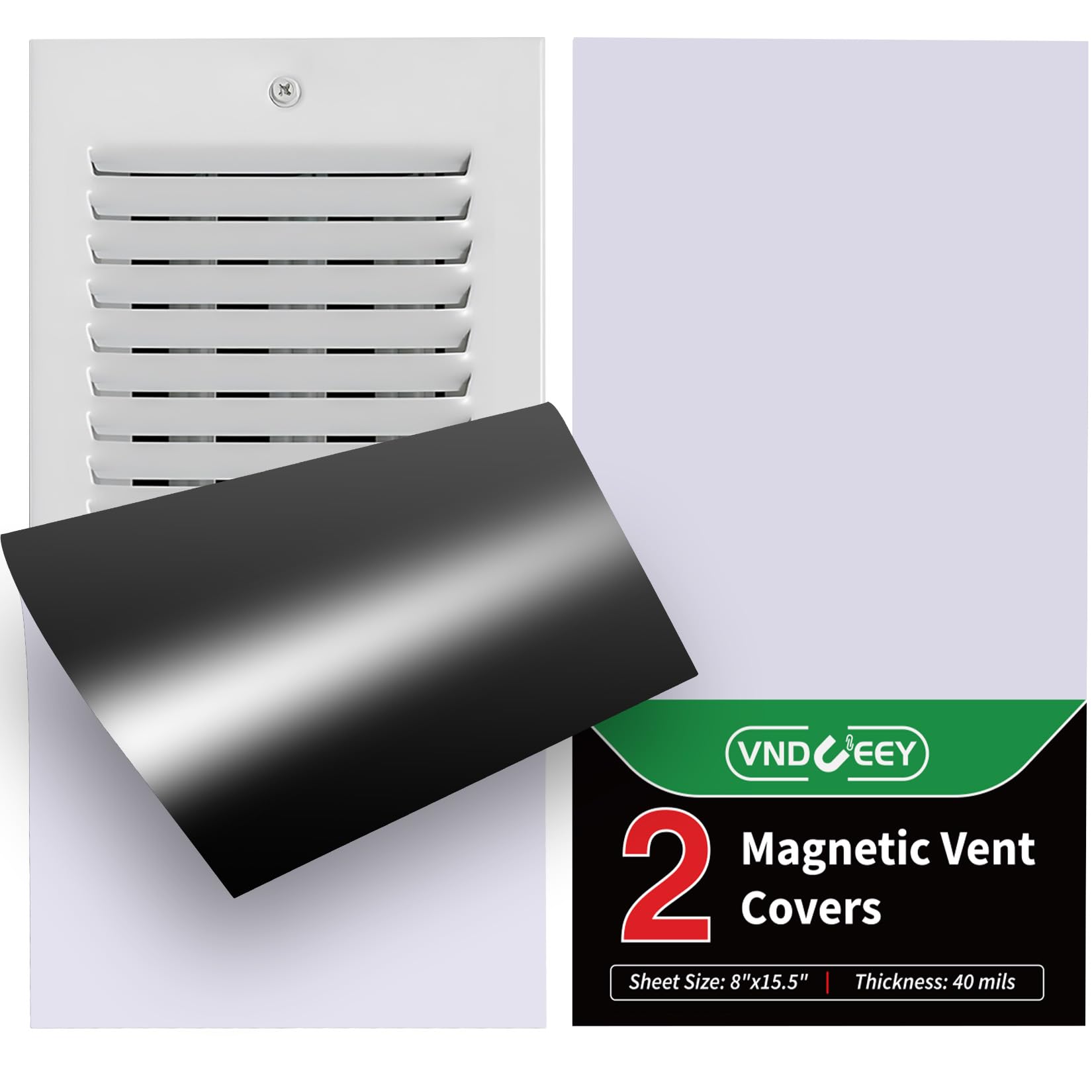 Photo 1 of VNDUEEY Magnetic Vent Covers, 8 x 15.5 inch, 2 Pack Strong Vent Covers for Home Floor Standard Air Registers, Wall, Ceiling Vents, Air Vent Covers for RV, Home HVAC and AC Vents