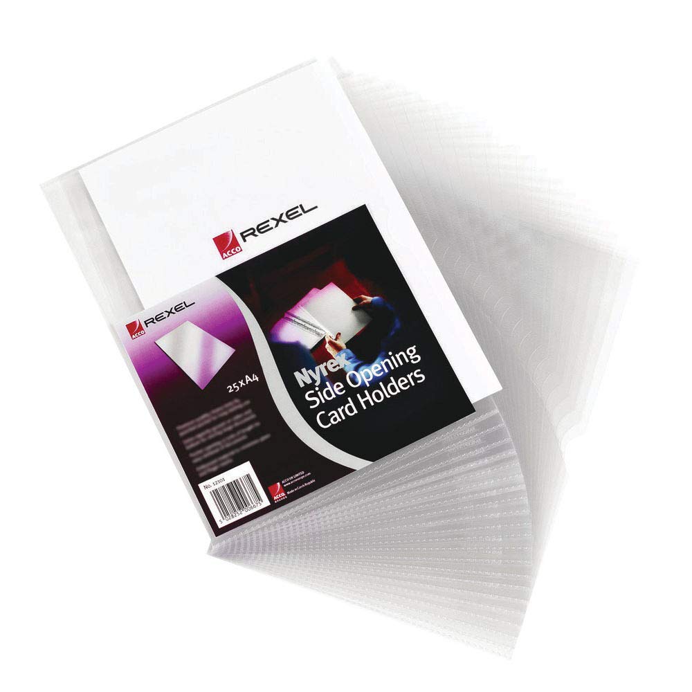 Rexel Nyrex Card Holders 95x64 mm Clear (25 Pack)