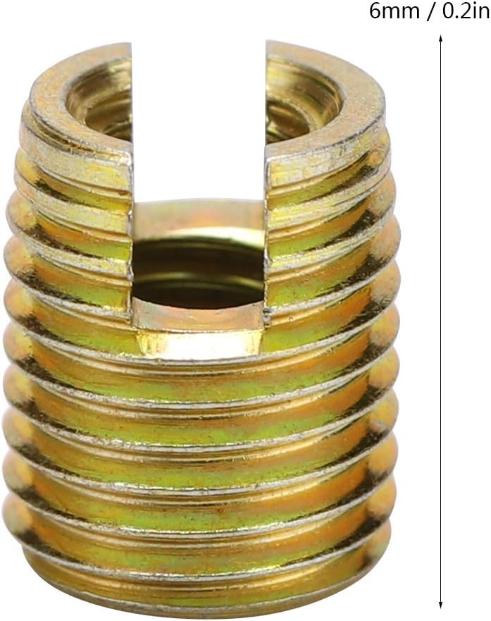Hyuduo 20pcs Self-Tapping Threaded Inserts for Thread Repair Carbon Steel Galvanized Screw Bushings - Image 5