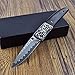 KUBEY Knives [KU91] Damascus Pocket Knife, Spear Point Blade and Wood Handle, Liner Lock, 3-Inch Blade
