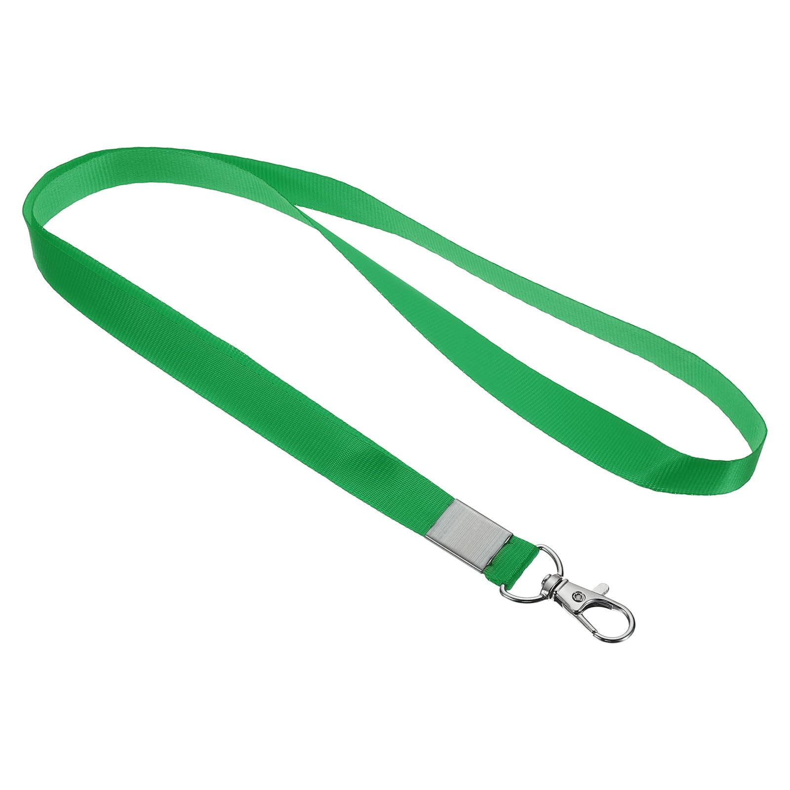 PATIKIL 17" Neck Lanyards, 50 Pack 0.6" Width Flat Strap Lanyard with Swivel Hook Clip for Name Tag Badges Holder ID Card Keys, Green — image 1