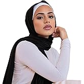 Piewag Hijab Scarf for Women Soft Cotton Muslim Jersey Hijab Head Wrap Scarves Fashion Long Scarf Shawls