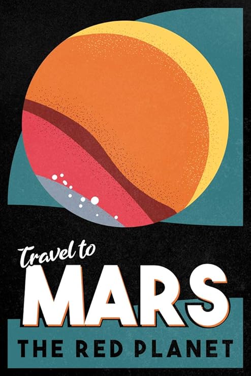 Amazon Com Mars The Red Planet Retro Fantasy Travel Space Cool