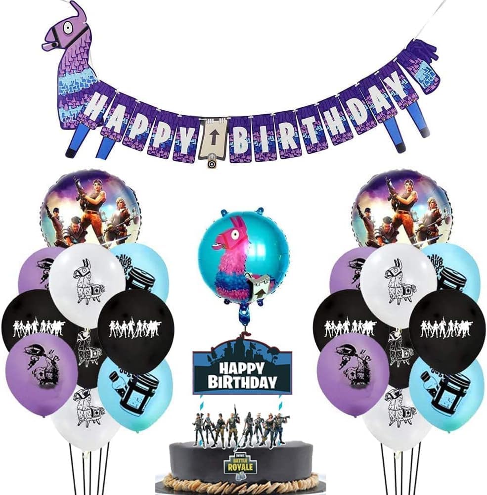 Video Game Party Supplies for Birthday Party, Game Theme Party Favors - Banner - Balloons - Birthday Party Decorations