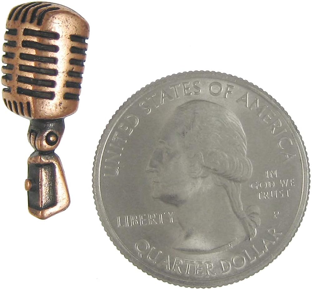 Jim Clift Design Microphone Copper Lapel Pin Brooches & Pins Women