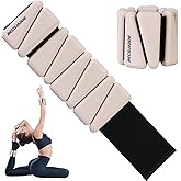 BECOJADDE Ankle Weights Set of 2 (1 lb/2 lb/3 lb Each) Adjustable Wrist Weights for Women Men Wearable Arm Leg Weight for Pilates, Running, Walking, Workout, Yoga