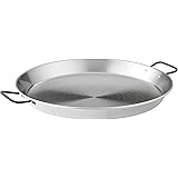 La Paella 18" Pata Negra Restaurant Grade Paella Pan, Large, Silver