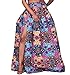 Lovezesent Women's Floral Printed High Waist Split Maxi Skirt Small Multicolored