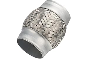 Autarboor Exhaust Flex Pipe, 2.5''x 4''Stainless Steel Heavy Duty Exhaust Flex Pipe, Double Braid Exhaust Flex Tube