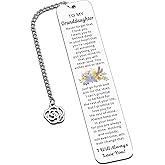 Granddaughter Gifts from Grandma, Valentines Day Gifts Bookmark for Granddaughter, I Love You Gift for Granddaughters, Best Granddaughters Birthday Gift, Bookmark to My Grand Daughter from Grandmama