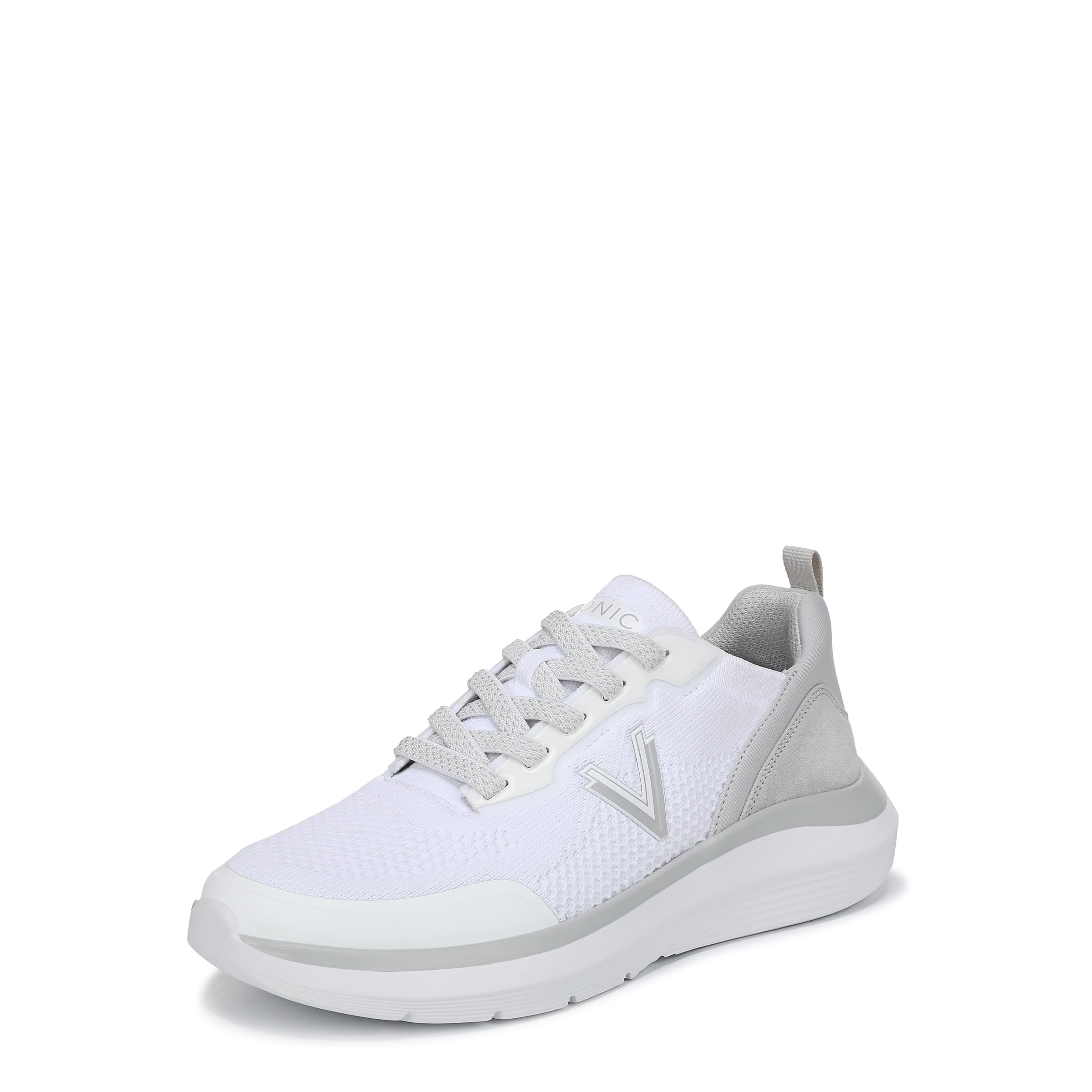 Vionic Women’s Hayward Sneaker White Knit Suede 7.5 M