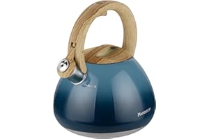 MARSKITOP Tea Kettle Stovetop Whistling, 2.6 Quart Tea Pot for Stove, Food Grade Stainless Steel Teapot for Stovetop with Ant