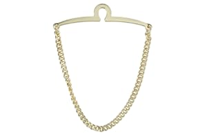 VVCOME Men's Tie Chain Gold Silver Black Tie Clips Link Chain Cravat Collar Pins with Gift Box