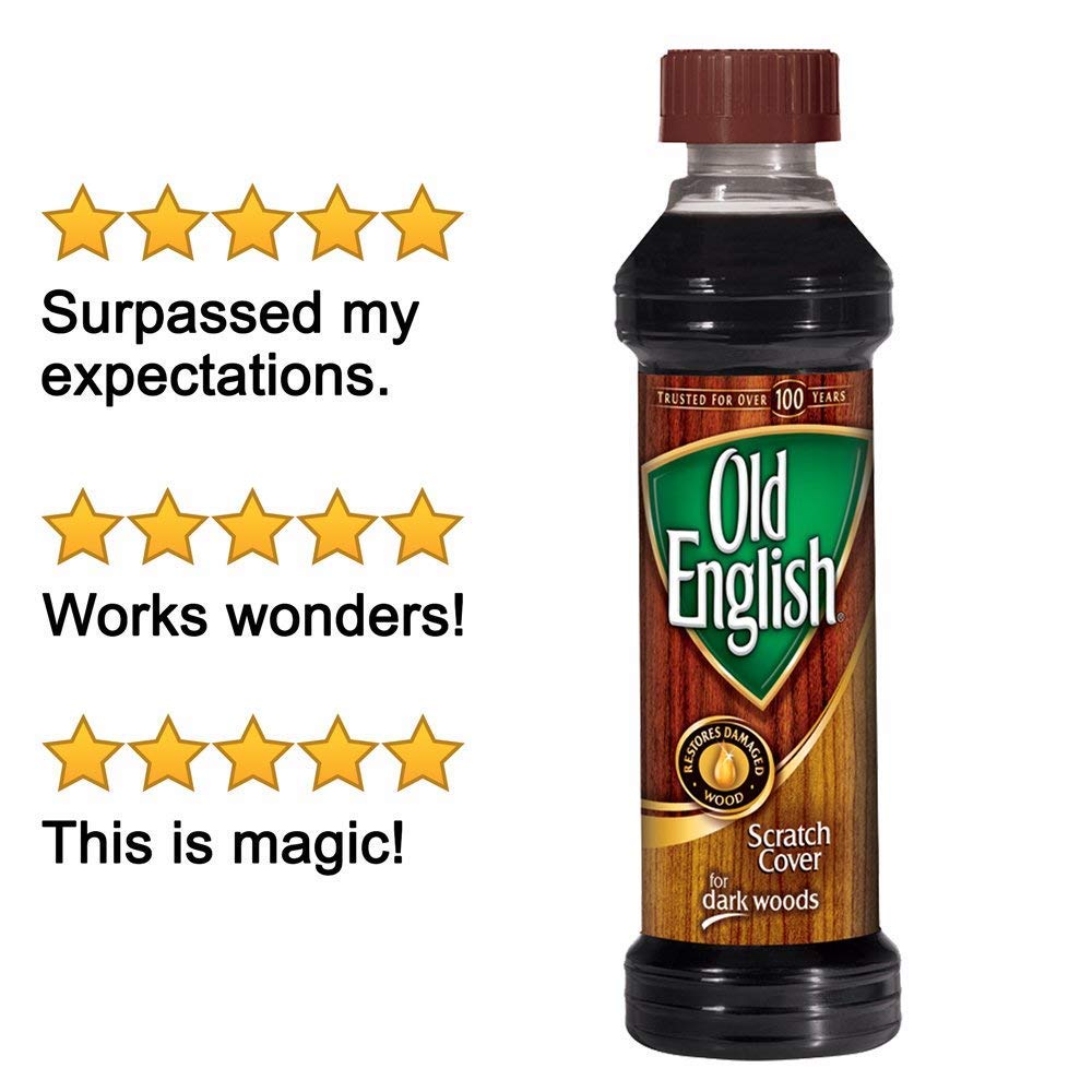 Old English Scratch Cover for Dark Woods, 8 fl oz Bottle, Wood Polish
