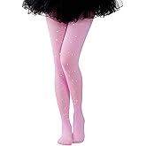 Dxhycc Girls Sparkle Tights Stretchy Rhinestone Stockings School Dress Dance Tights