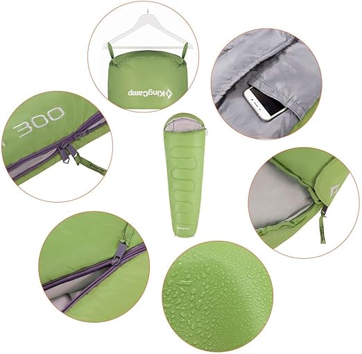 Kingcamp Trek 300 Camping Hiking 3 4 Season Mummy Sleeping Bag Right Green 215 X 80 X 55 Cm Amazon Co Uk Sports Outdoors Kingcamp Trek 300 Camping Hiking 3 4 Season Mummy Sleeping Bag Right Green 215 X 80 X 55 Cm Amazon Co Uk Sports Outdoors