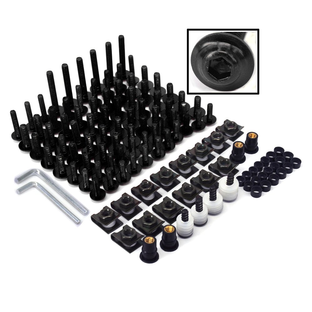 Kit Bulloni Universali Per Moto - Viti, Dadi E Clip In Alluminio 6061-T6, Per Parabrezza E Carrozzeria - Foto 9