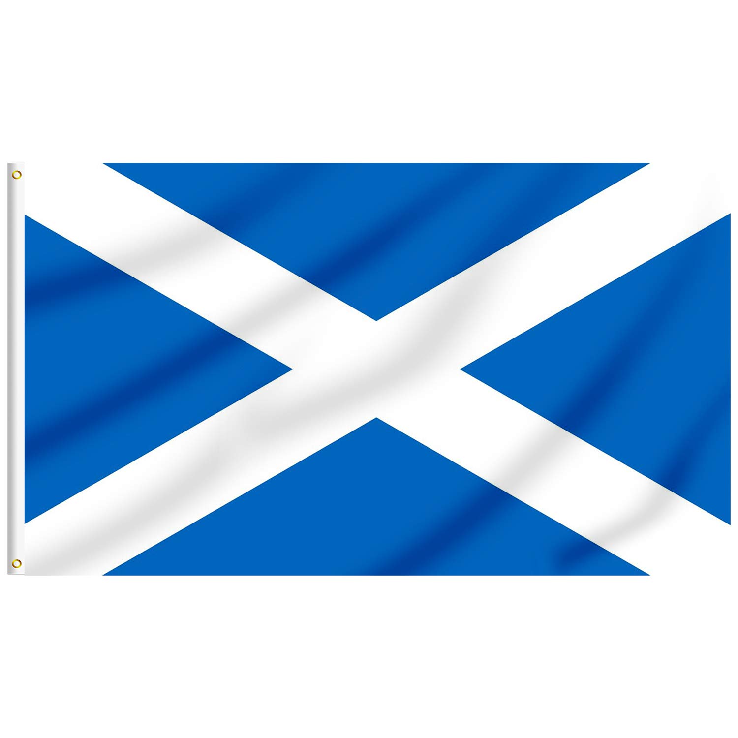 FLAGBURG Scotland Flag 150x240cm(5x8 FT) Vivid Color and UV Fade Resistant of Scottish Print Flag for Outdoors and Indoors with Canvas Header Double Stitched and Brass Grommets