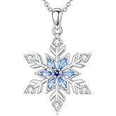 Cargari Christmas Necklace for Women 925 Sterling Silver Snowflake/Snowman/Christmas Tree Necklace Winter Pendant Jewelry Gifts