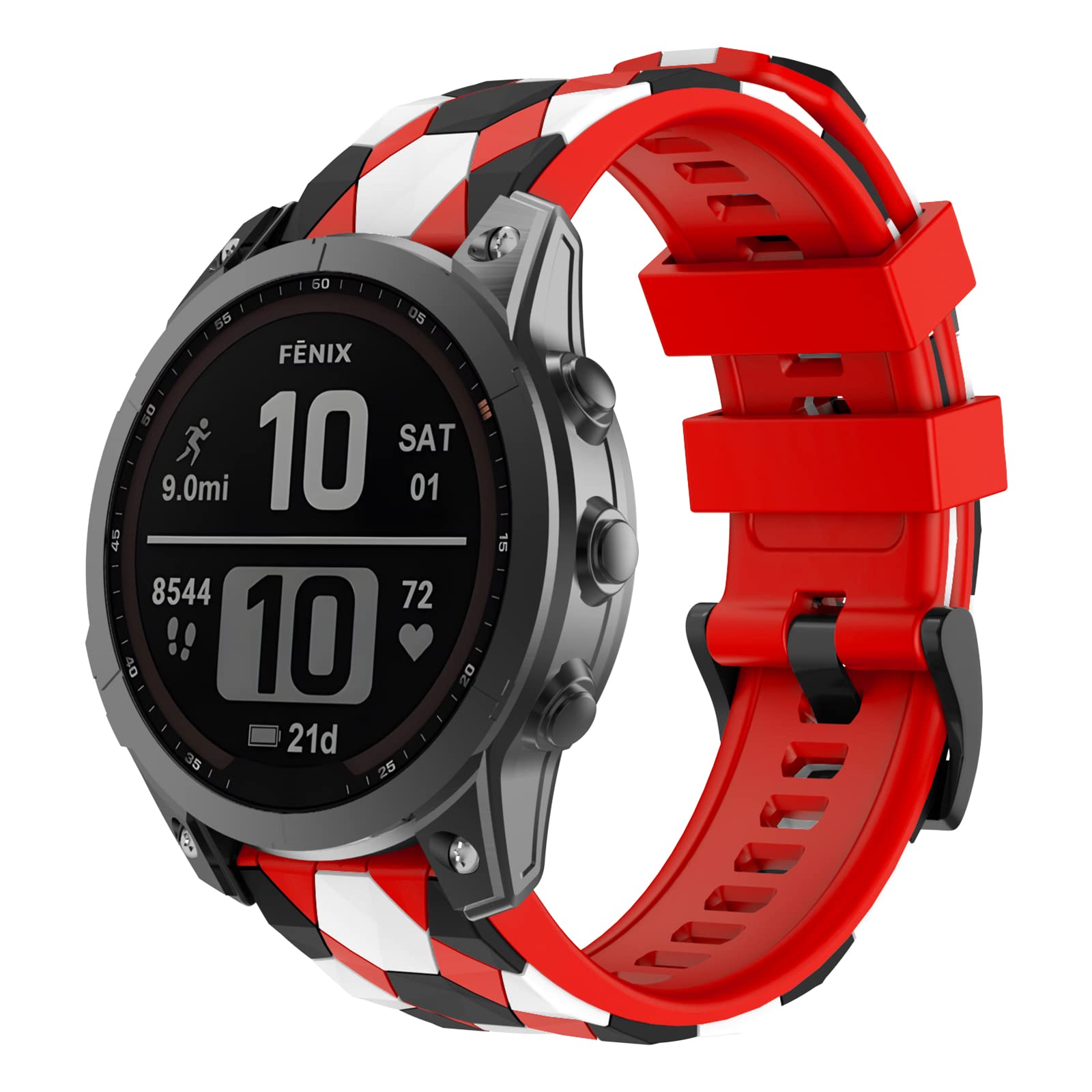 OVERSTEP Compatible for Garmin Fenix 7X Strap, 26mm Wide Soft Silicone Replacement Strap for Garmin Fenix 7X/Fenix 5X/Fenix 5X Plus/Fenix 6X/Fenix 6X Pro/Fenix 3/HR/Descent MK1