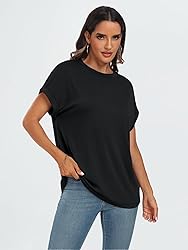 AUTOMET Womens Summer Tops Casual Basic Shirts