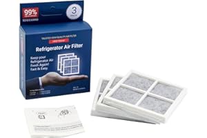 OEM MANIA WE CARE YOUR DIFFICULTY. LT120F 3 Pack Air Filter - Perfect Fit/No Carbon Powder 6 Month Replacement Fridge Fresh Air System - Compatible Models: LG LT120F, Kenmore Elite 469918, ADQ73214404, ADQ73334008