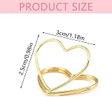 HarmonyCrafts 32Pcs Metal Heart Photo Holders Picture Stands Name Clips view 2