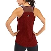 Fihapyli ICTIVE Workout Tank Tops for Women Breathable Mesh Racerback Muscle Tank Backless Running Shirts