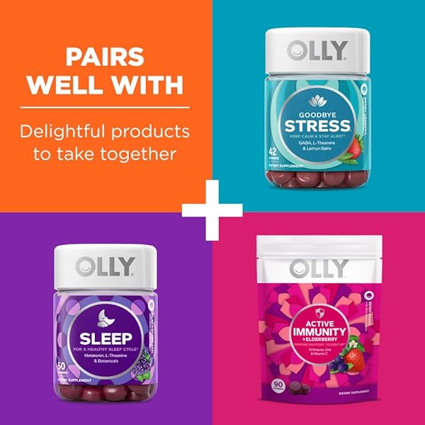 OLLY LASER FOCUS GUMMY, GINSENG, ALPHA GPC, B VITAMINS, BERRY TANGERINE FLAVOR – 36 COUNT