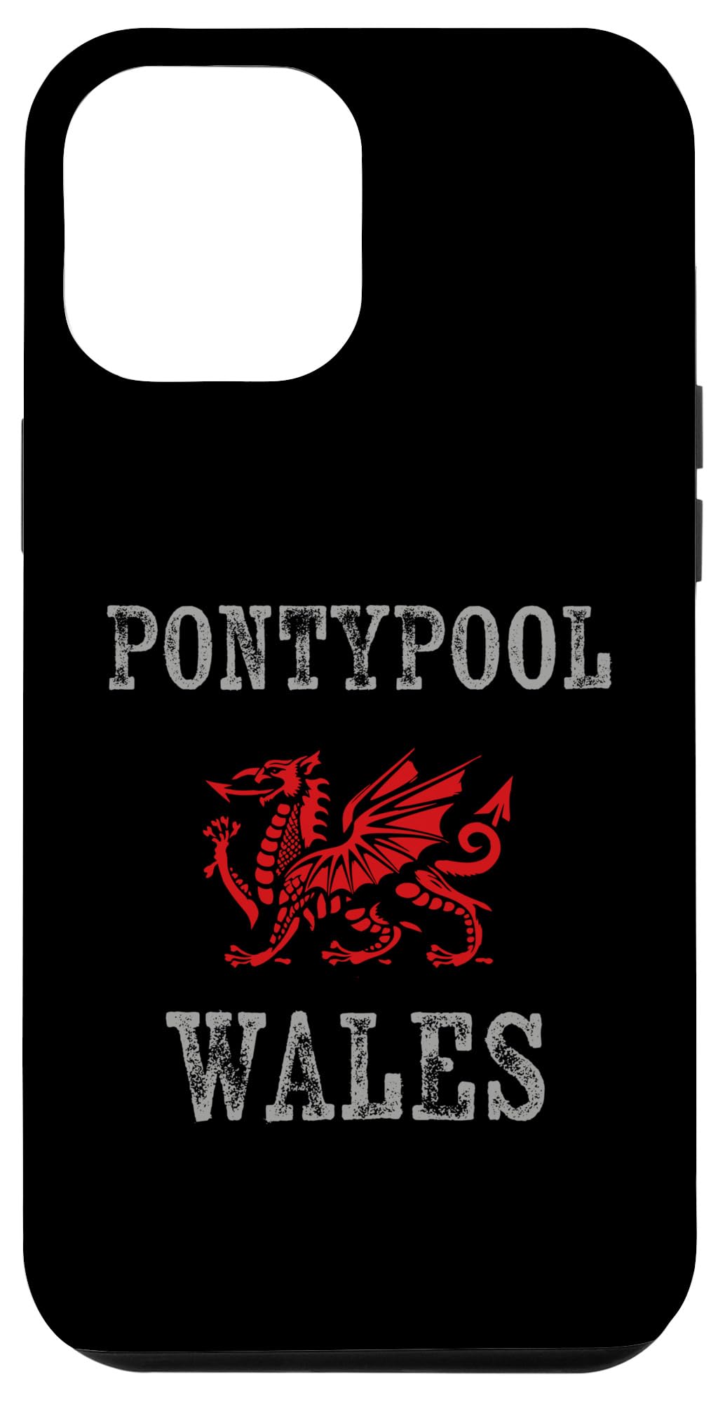 iPhone 14 Plus Pontypool Wales Welsh Dragon Flag Vintage Case