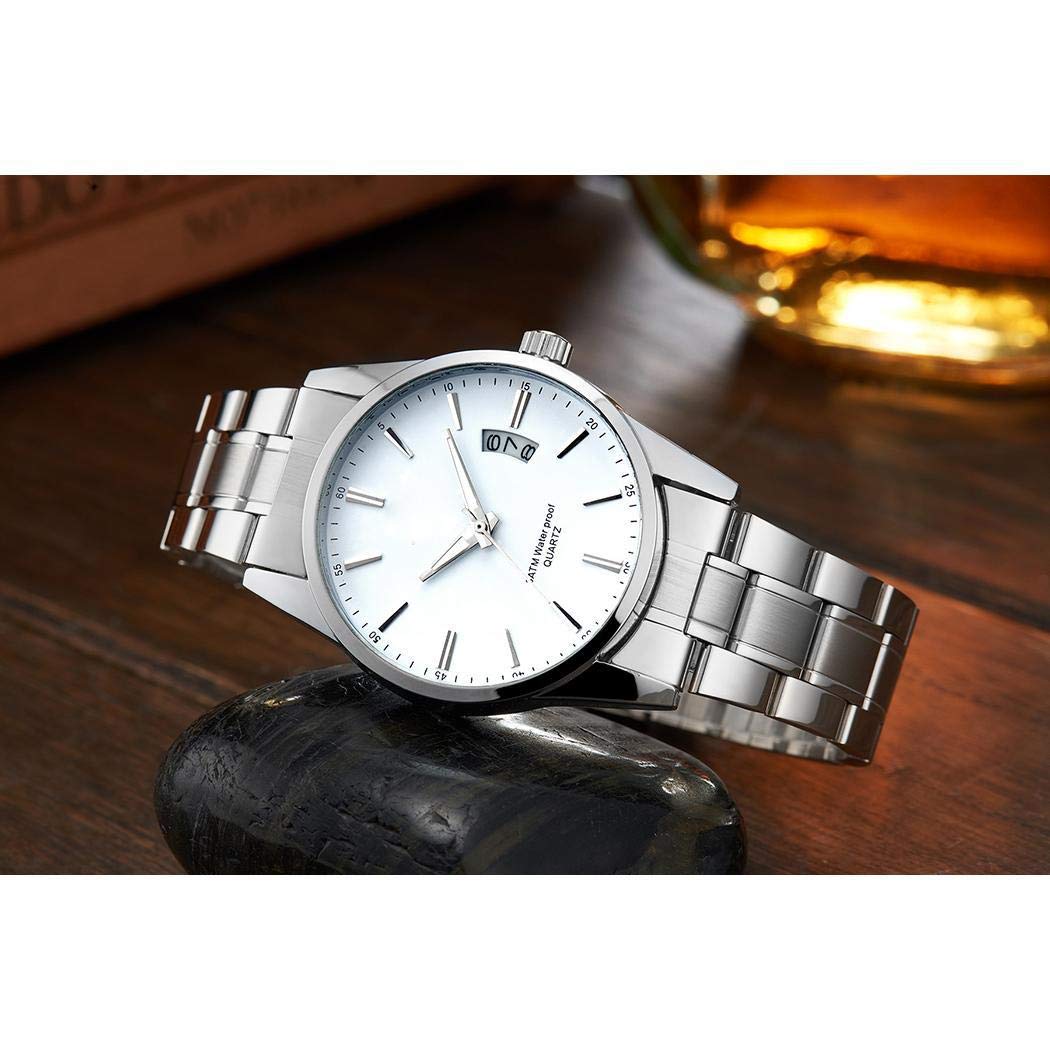 Zimrio Orologio da Uomo al Quarzo con Cinturino in Acciaio Orologi da Polso