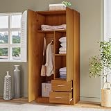 Panana Modern 2 Door 2 Drawer Wardrobe Oak Effect 77x50x180cm view 5