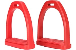 LUCKDANO Stirrups, English Saddle Baseball Stirrups Engineering Plastics 1 Pair Horse Rubber Pad Horse Riding Tool Accessorie
