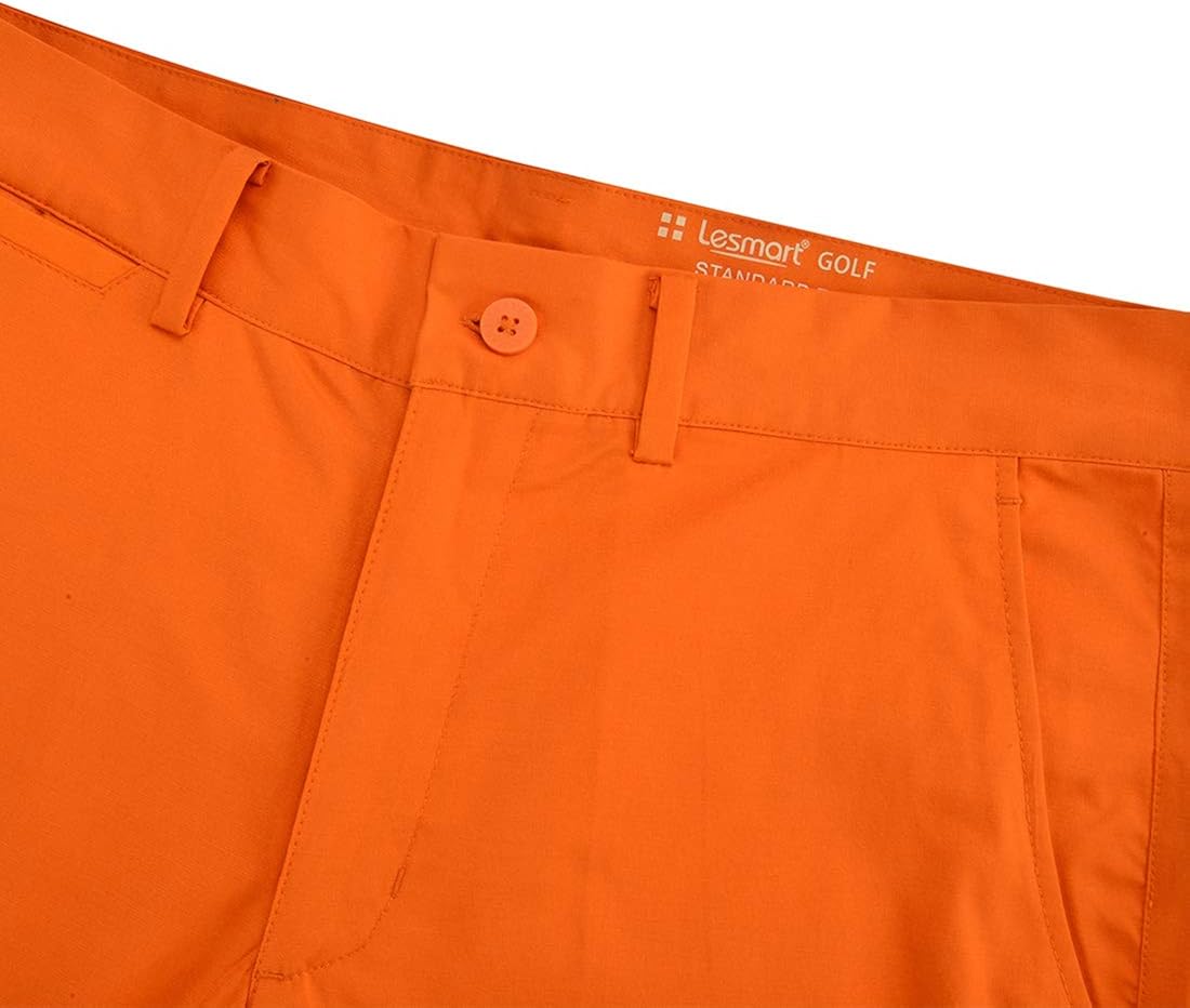 Lesmart Men's Golf Shorts Stretch Quick Dry Relaxed Fit Tech Performance Bermuda Shorts: Clothing