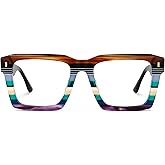 Zeelool Stylish Square Eyeglasses Frame with Non-prescription Clear Lens for Men Kenish ZJGA634947