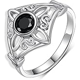 Peireara Witches Knot Ring Celtic Nudo de Bruja Plata 925 Original Sterling Silver Witchy Jewelry for Women