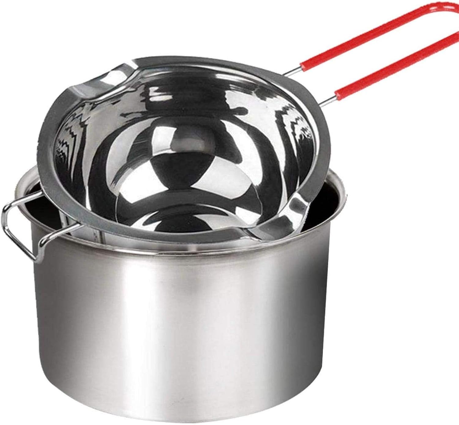 2Pcs Double Boiler Pot,Stainless Steel Melting Pot with Heat Resistant