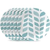 Corelle Vitrelle 6.75" Salad Appetizer Plate Set, Triple Layer Glass and Chip Resistant, Lightweight Round Plates, 6-Piece Northern Pines