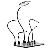 SainSmart Magnetic Helping Hands Soldering Station with an 11.1 x 7.1 Inch Larger Base, 5X LED Magnifying Lamp, 4 PCB Circuit