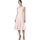 Eliza J Womens Cap Sleeve High Neck Fit & Flare Midi Dress