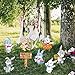 LSKOO Easter Yard Signs Decorations Outdoor Bunny Eggs Yard Stake Signs Easter Lawn Yard Decorations
