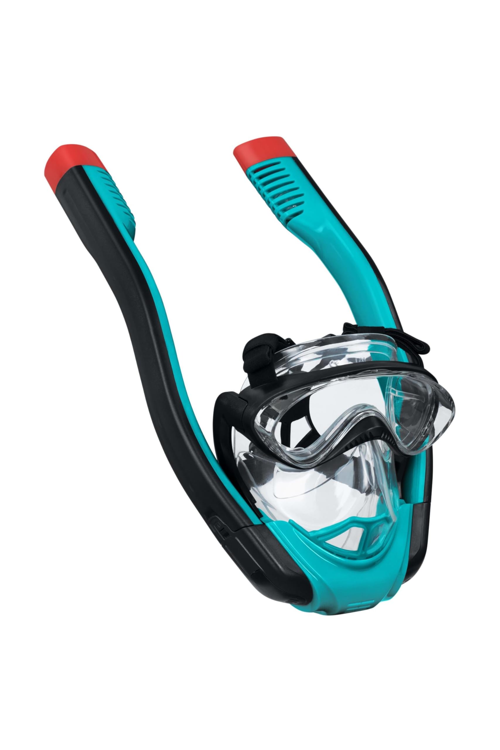 Hydro-Pro SeaClear Flowtech Full-Face Snorkelling Mask, Unisex Underwater Face Mask, Blue, S/M
