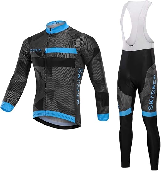 Maglia Ciclismo Maniche Lunghe SKYSPER Completo Ciclismo Uomo Pantaloni  Ciclismo Lunghi Sapolette Ciclismo Professionale per MTB Ciclista Bici da  Corsa Città Sport e tempo libero Magliette berjaya.edu.my