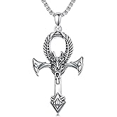 SIMONLY Protection Necklace Sterling Silver Jesus/Virgin Mary/Guadalupe Cross Necklace Mustard Seed Evil Eye Pentagram Amulet Jewelry Christmas Birthday Gifts for Women Men